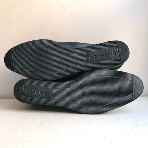 ARCHIE Shoes S-9 EU 40 Black Leather Ballerina - Picture 3 of 3